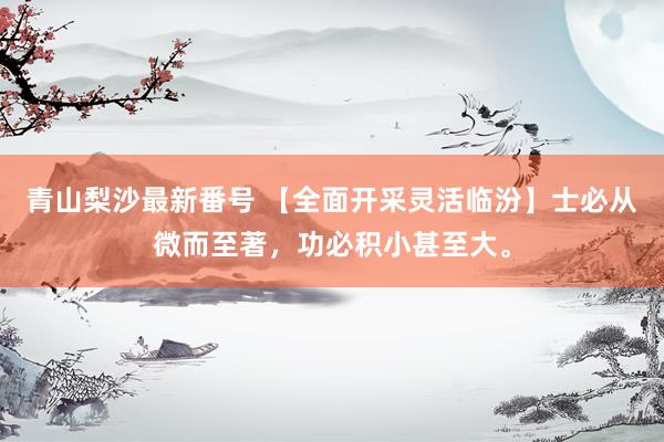 青山梨沙最新番号 【全面开采灵活临汾】士必从微而至著,功必积小甚至大。