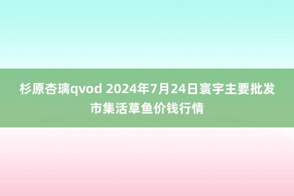 杉原杏璃qvod 2024年7月24日寰宇主要批发市集活草鱼价钱行情