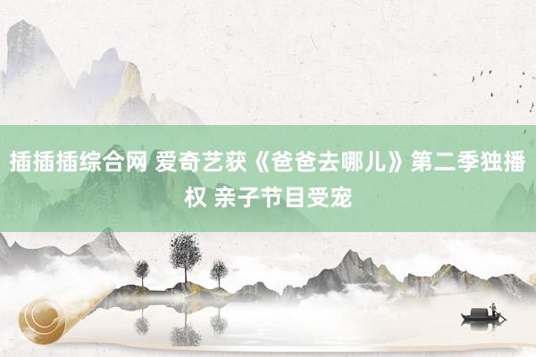 插插插综合网 爱奇艺获《爸爸去哪儿》第二季独播权 亲子节目受宠